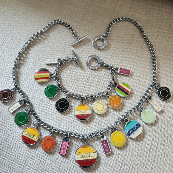Coach Vintage Rare Charm Necklace, Bracelet with Dust bag - Picture 2 of 8